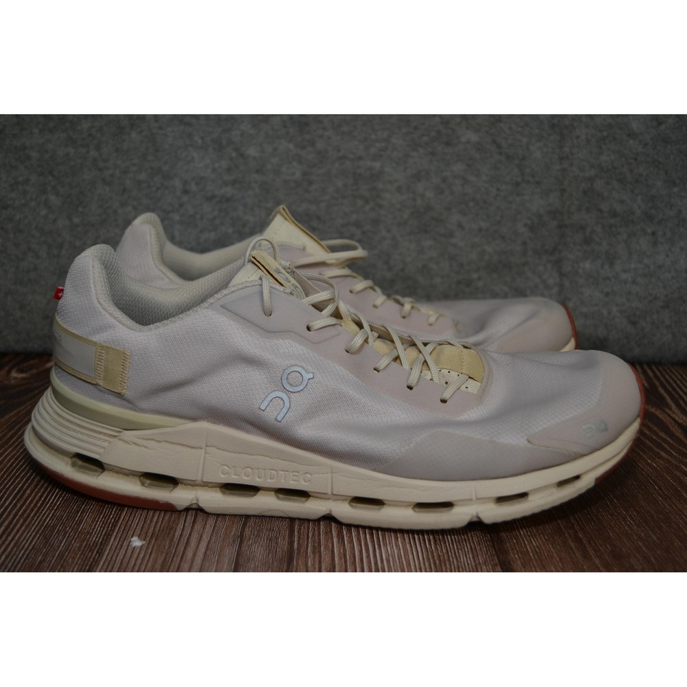 On Running Cloudnova Shoes Mens Size 10.5‎ Beige Cream CloudTec 26.97877